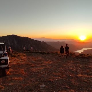 jeep safari sunset in Crete